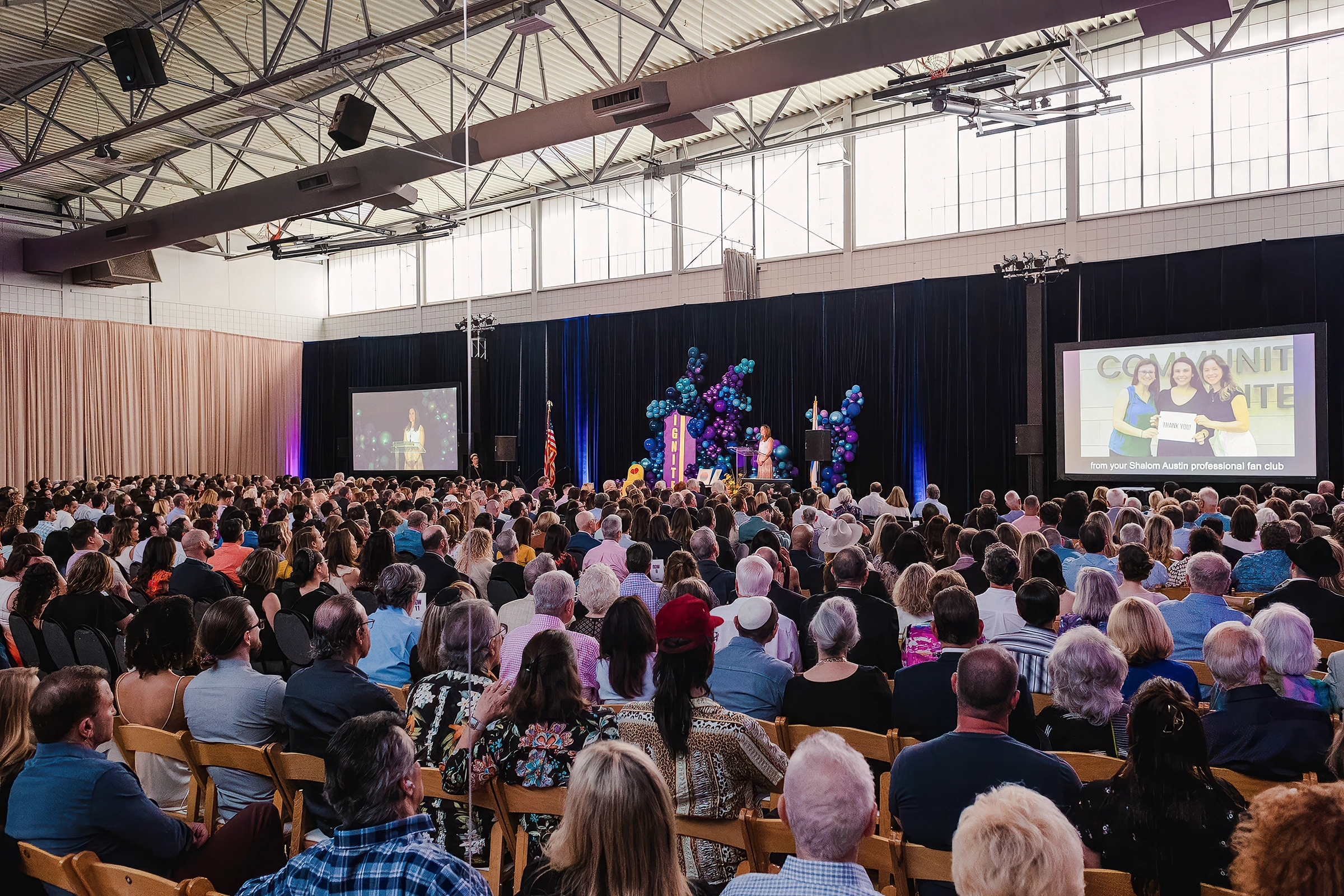 With its versatile and expansive spaces, the center can host events like IGNITE!, a community-wide celebration and fundraiser.